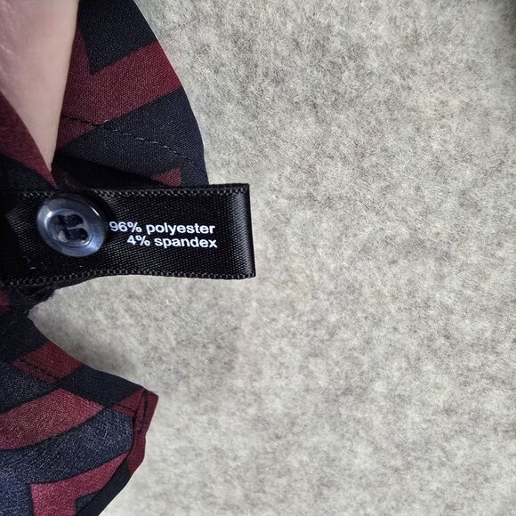 The Limited Womens Chevron Print Long Sleeve Blouse Size S - Picture 5 of 7